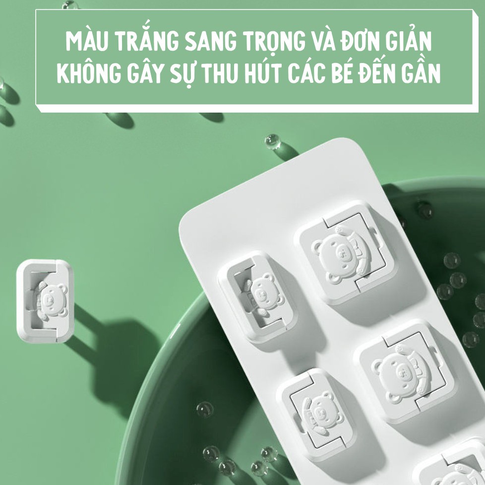 Combo 10 Nút Bịt Ổ Điện 2-3 Chân Giữ An Toàn Cho Bé Chất Liệu Cao Cấp Có Tay Cầm
