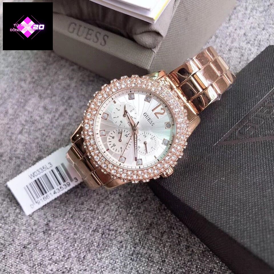 ( Sẵn 2 màu )  Đồng Hồ Nữ Guess Ladies Watch Dazzler #W0335 Multifunction. case 40mm. 5atm