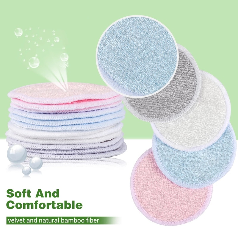 [Hàng mới về] Miếng bông tẩy trang rửa mặt cotton mềm mại tái sử dụng được tiện lợi