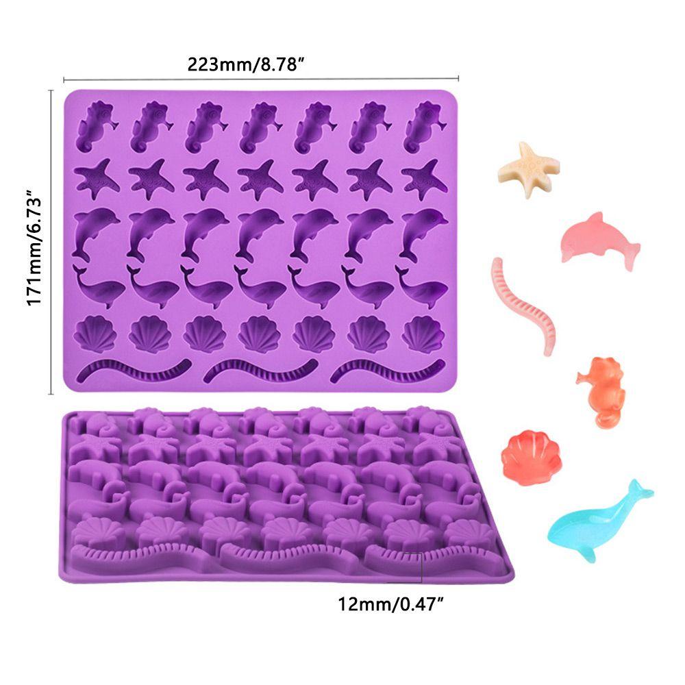 KUNHEV Khuôn Silicone Tạo Hình Làm Bánh Kẹo Hình Sinh Vật Biển