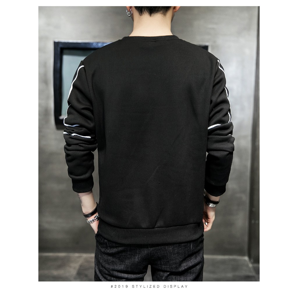 Sweater 💝 𝐅𝐑𝐄𝐄𝐒𝐇𝐈𝐏💝 sweater nam nữ áo thun nam tay dài trơn form rộng unisex nhiều màu dày dặn ấm áp nỉ bông đen trắng | BigBuy360 - bigbuy360.vn