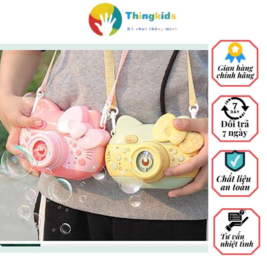 Đồ chơi máy ảnh thổi bong bóng tự động có nhạc- THINGKIDS