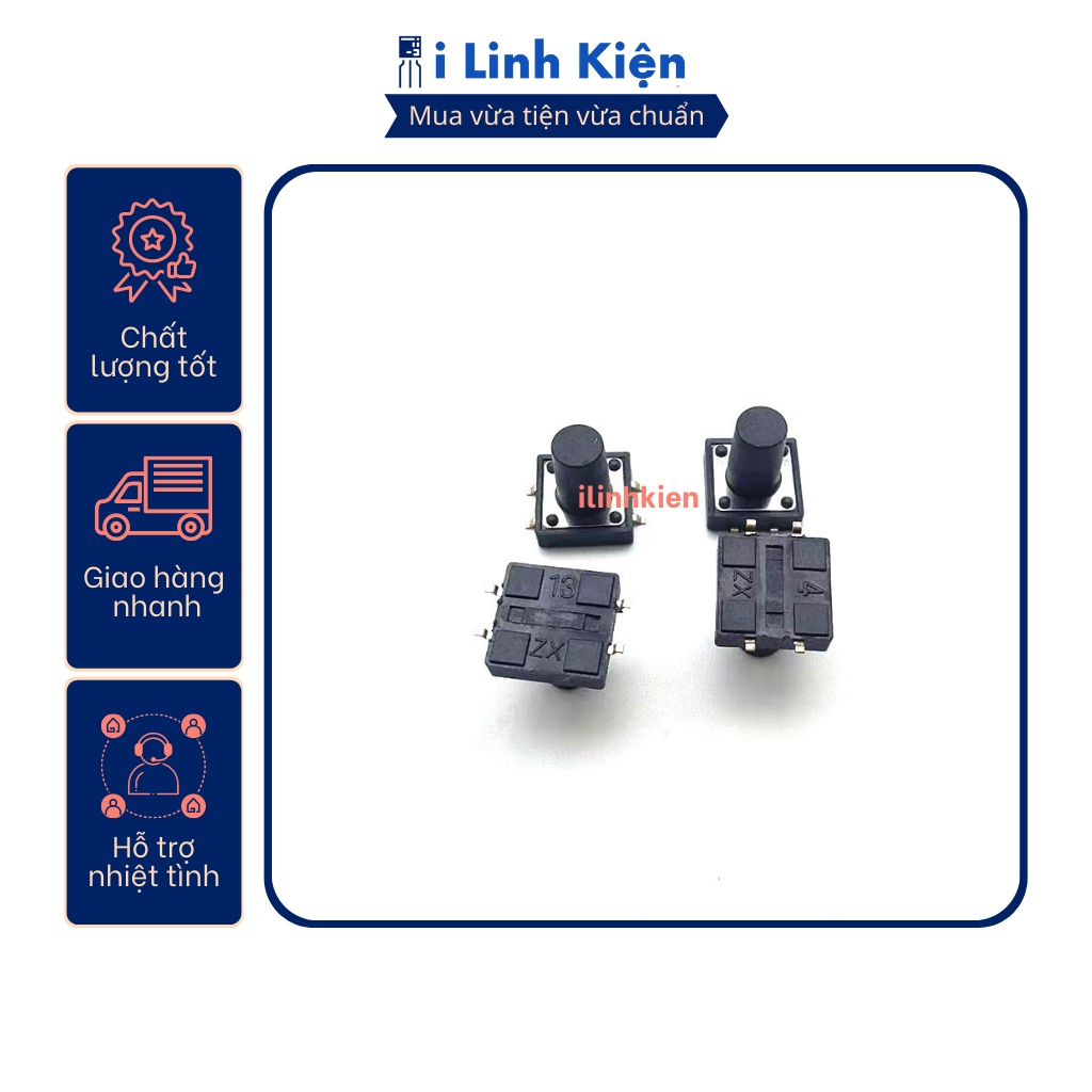 Nút nhấn 4 chân 12x12mm 4P DIP