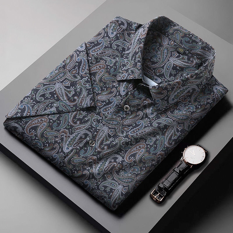 Áo Sơ Mi Dáng Rộng Ngắn Tay Size Lớn Thời Trang Mùa Hè Mới Dành Cho Nam 2022