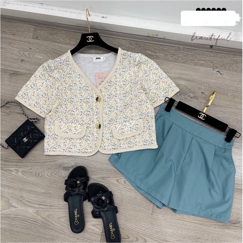 Set bộ hoa nhí xanh