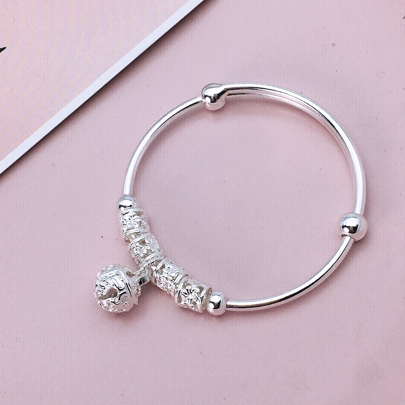 Lắc tay bạc nữ S925, vòng tay nữ bạc kèm chuông SUNF11 | BigBuy360 - bigbuy360.vn