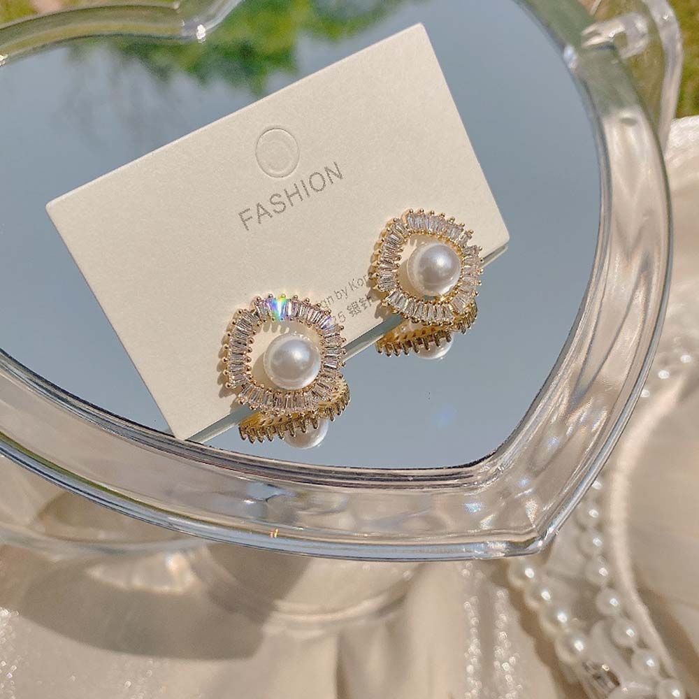 Bông tai hợp kim dáng dài phong cách Hàn Quốc đơn giản thời trang cho nữ