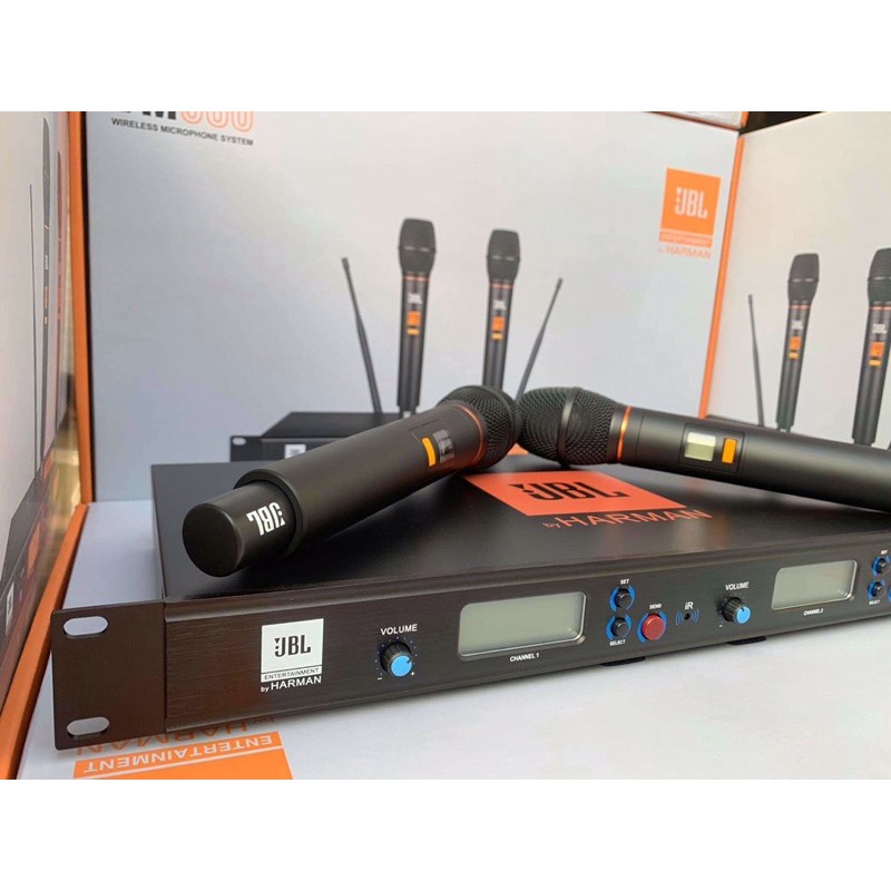 Micro không dây vỉ main tím, có tự ngắt và chống hú tốt JBL VM500 - Tặng kèm 02 chống lăn - Bảo hành 12 tháng