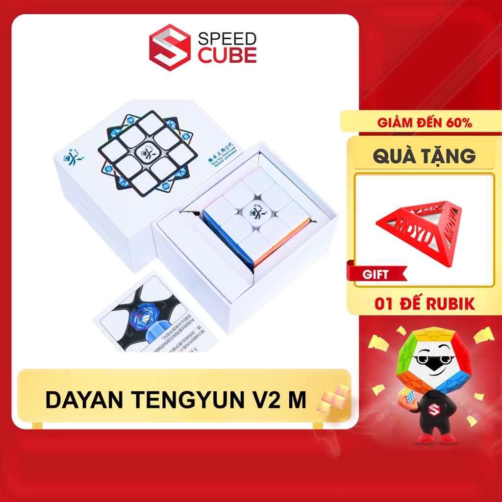 Rubik 3x3 DaYan TengYun V2 M Stickerless Nam Châm Dòng Cao Cấp Flagship (Hãng Mod) - Shop Speed Cube