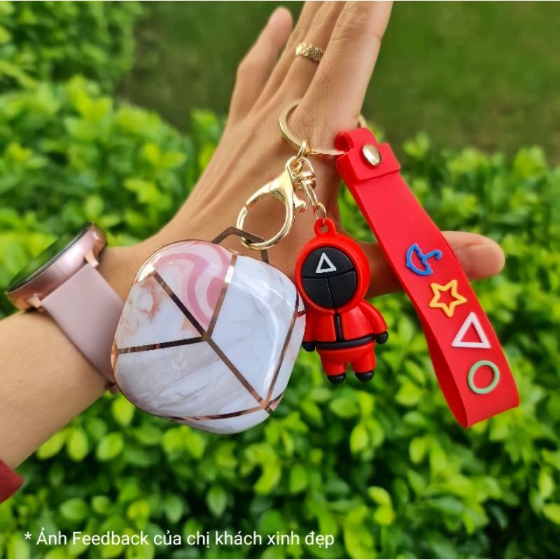 Ốp case cho Galaxy Buds2 Pro / Buds 2 / Buds FE / Buds Pro / Buds Live họa tiết đá cao cấp - Tặng kèm móc khóa