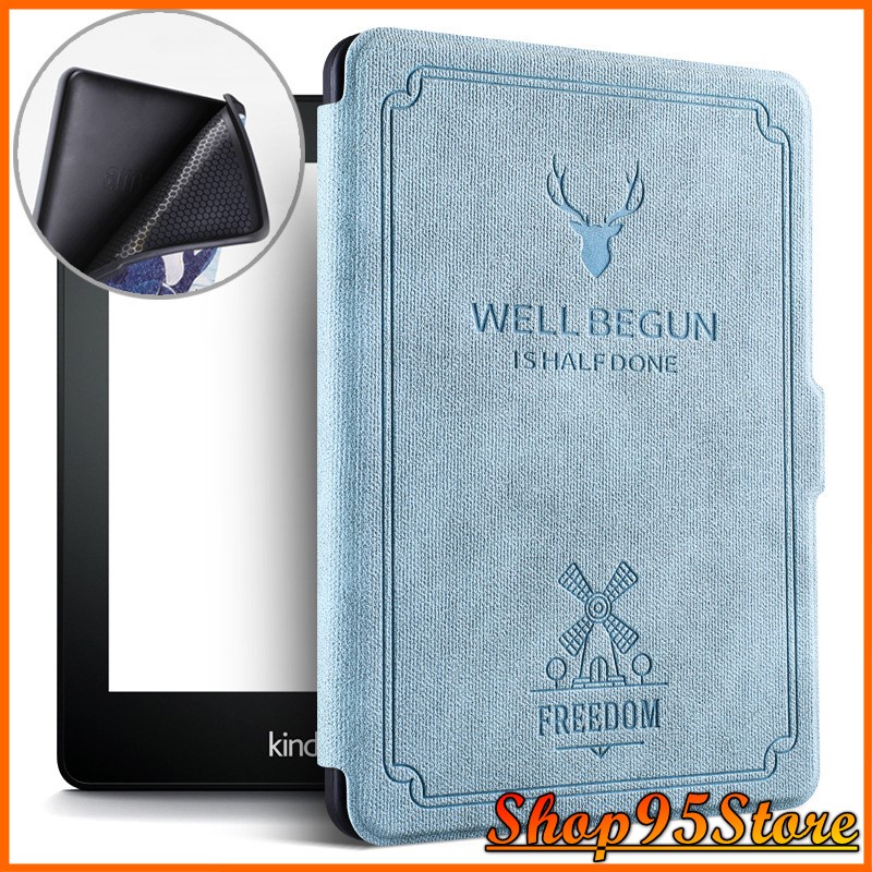 Bao da máy đọc sách Kindle Paperwhite 1/2/3 họa tiết hươu