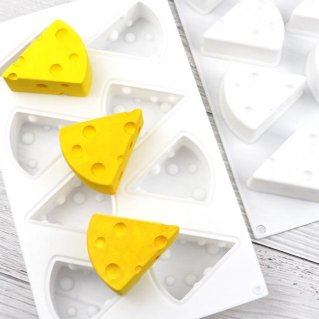 Khuôn silicon hình phô mai 3D là thạch rau câu/pudding cho bé