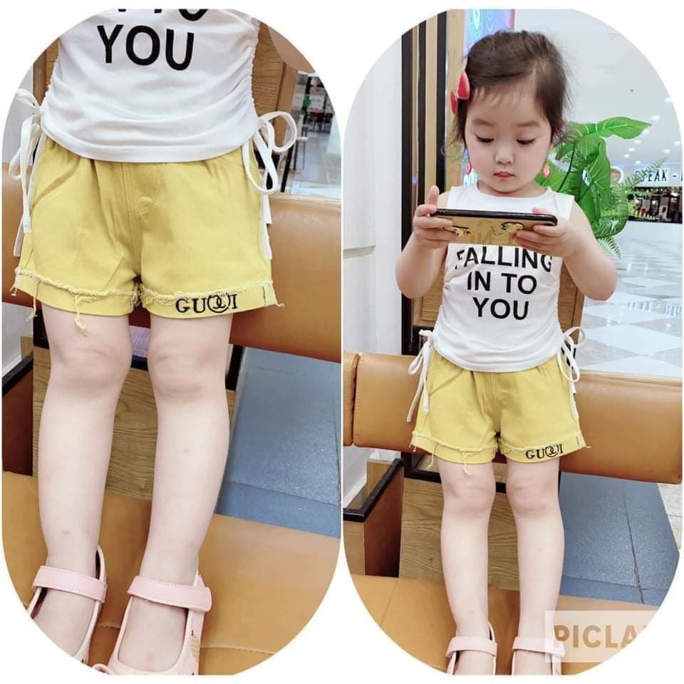 [Rẻ Vô Địch ] Quần  Đùi Bé Gái Vải KaKI Mềm Co Giãn (sz 6-30kg) BB36