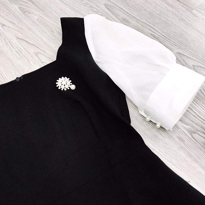 Đầm sơ mi dáng xòe cổ bẻ HÀNG SẴN Váy công sở #hàng thiết kế Thời Trang Oval