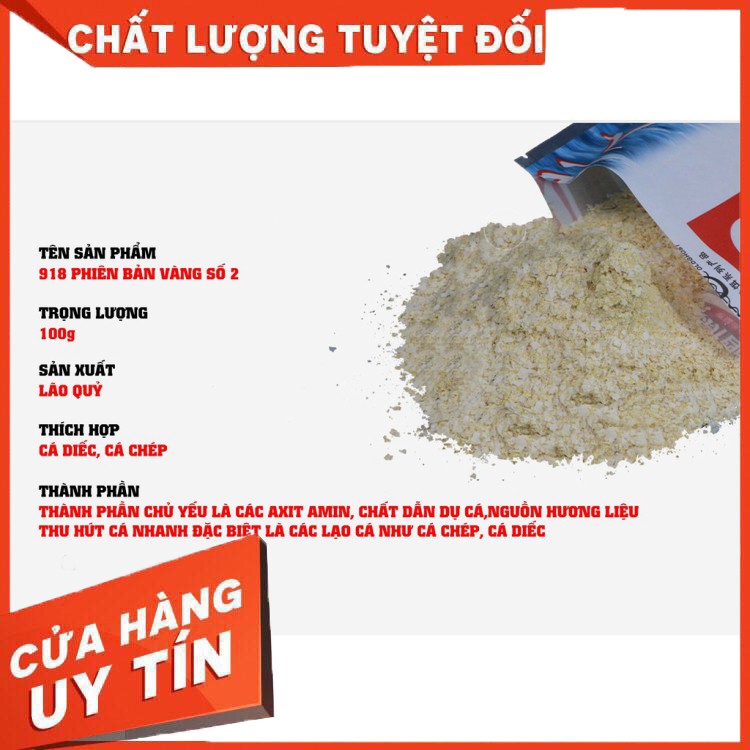 Mồi Câu Cá Chép, Cá Diếc Lão Quỷ - 918 Phiên Bản Số 2