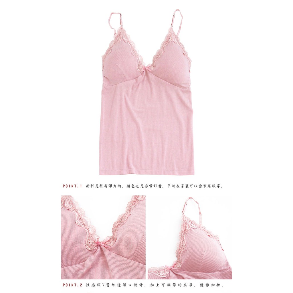 Bộ đồ ngủ nữ 2 dây phối ren có đệm ngực (Hàng có sẵn, video cận chất) | BigBuy360 - bigbuy360.vn