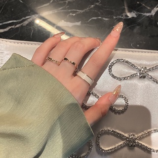 Set 3 Nhẫn Nữ Xà Cừ Hợp Kim Cao Cấp - Bộ 3 Chiếc Nhẫn Phù Hợp Mọi Kích Cỡ