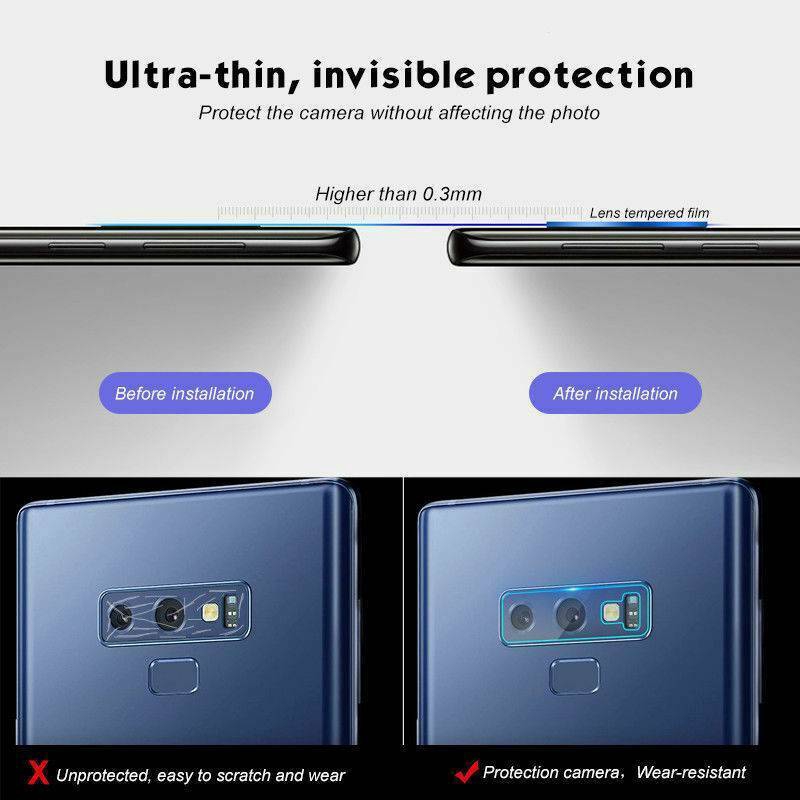Kính cường lực bảo vệ camera cho điện thoại Samsung S8 S8 Plus S9 S9 Plus S10 S10 Plus Note 8 9