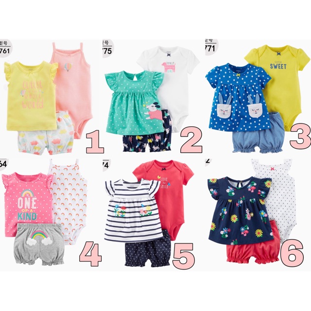 Set 3 chi tiết Carter bé gái