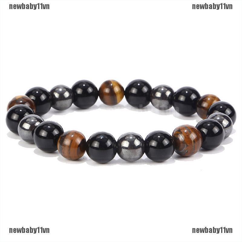 Vòng Tay Chuỗi Hạt Đá Hematite Nam Châm Chăm Sóc Sức Khỏe Cho Nam