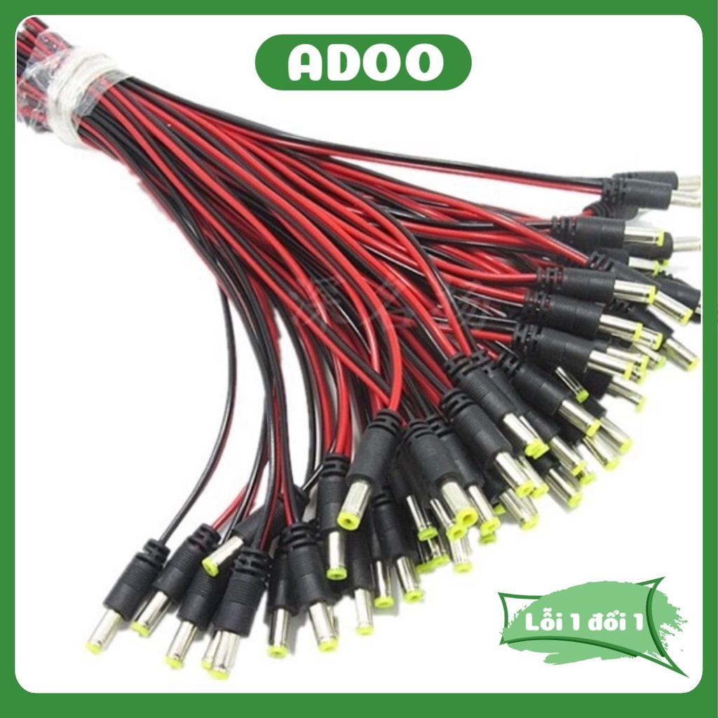 Dây nguồn DC cho camera - Jack DC vặn đực cái hàng chất lượng cao giá rẻ ADOO