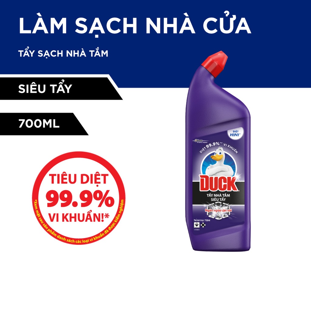 Nước Tẩy Nhà Tắm Duck Siêu Tẩy Ngăn Ngừa Cặn Vôi 700ml