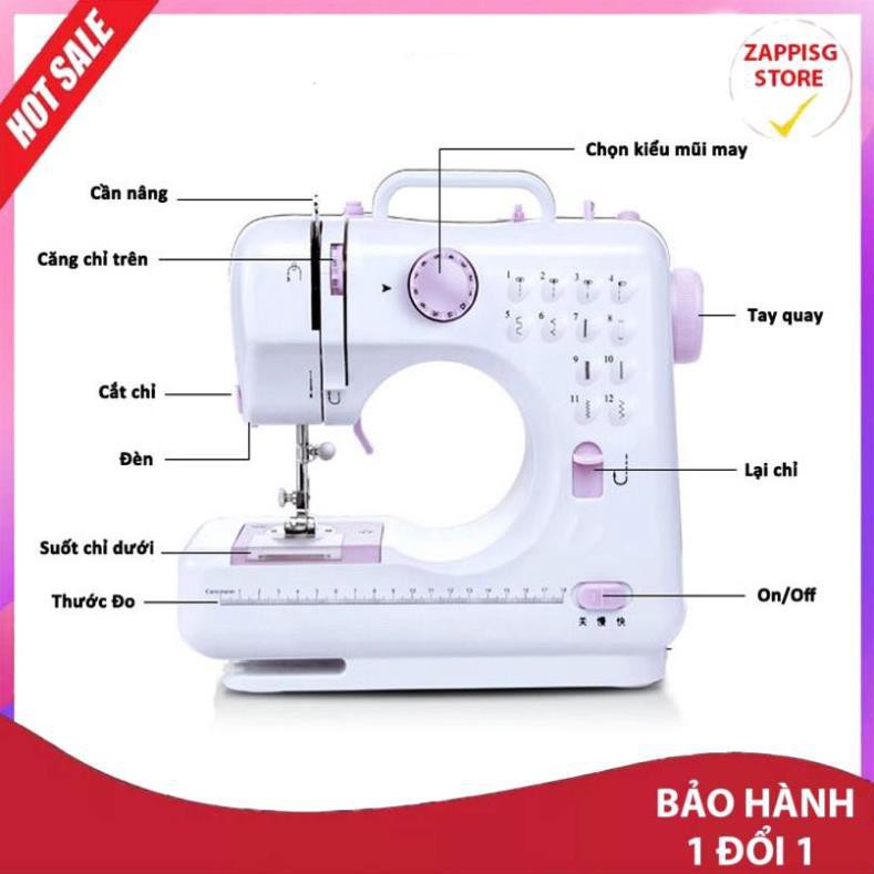 Sale Máy may mini gia đình FHSM 505A Cao Cấp, Phiên Bản Mới 12 Kiểu May- Lựa Chọn Hàng Đầu