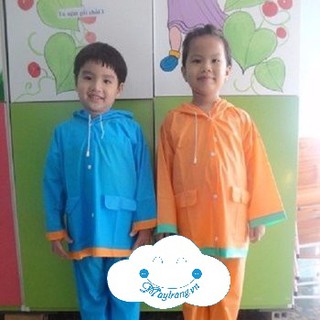 Bộ Áo Mưa Nhựa Chính Phẩm Dành Cho Bé Trai Và Bé Gái Đi Học Tiện Lợi, Kín Đáo - Nhiều Size