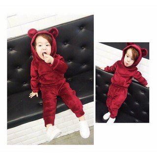 Bộ nỉ nhung cho bé size 120