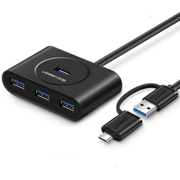 Bộ chia USB 3.0 4 cổng + USB Type C Ugreen 40850 chính hãng