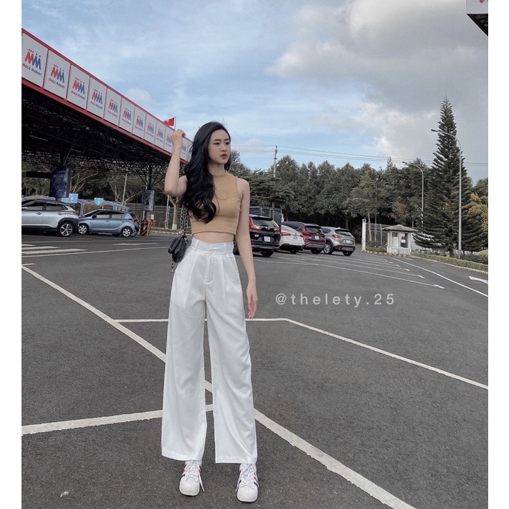 Quần Suông 2 Nút Cotton Lụa - THELETY.25