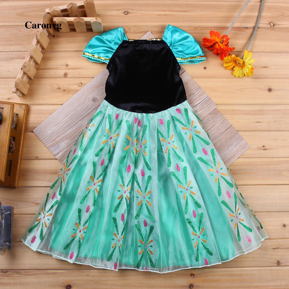 Đầm hóa trang công chúa Anna cho bé gái