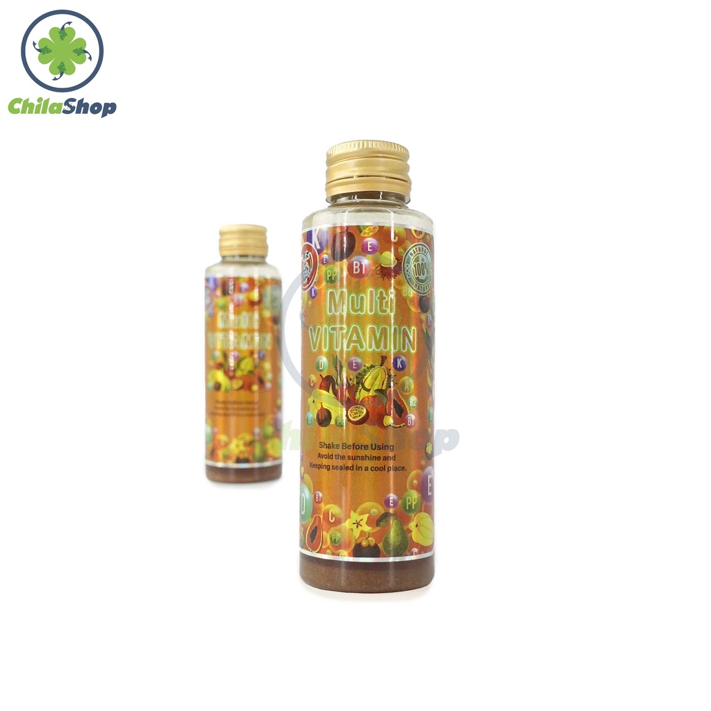 Chai Multi Vitamin chì lá shop. Chuyên dùng cho câu cá Chép,rô phi,troi