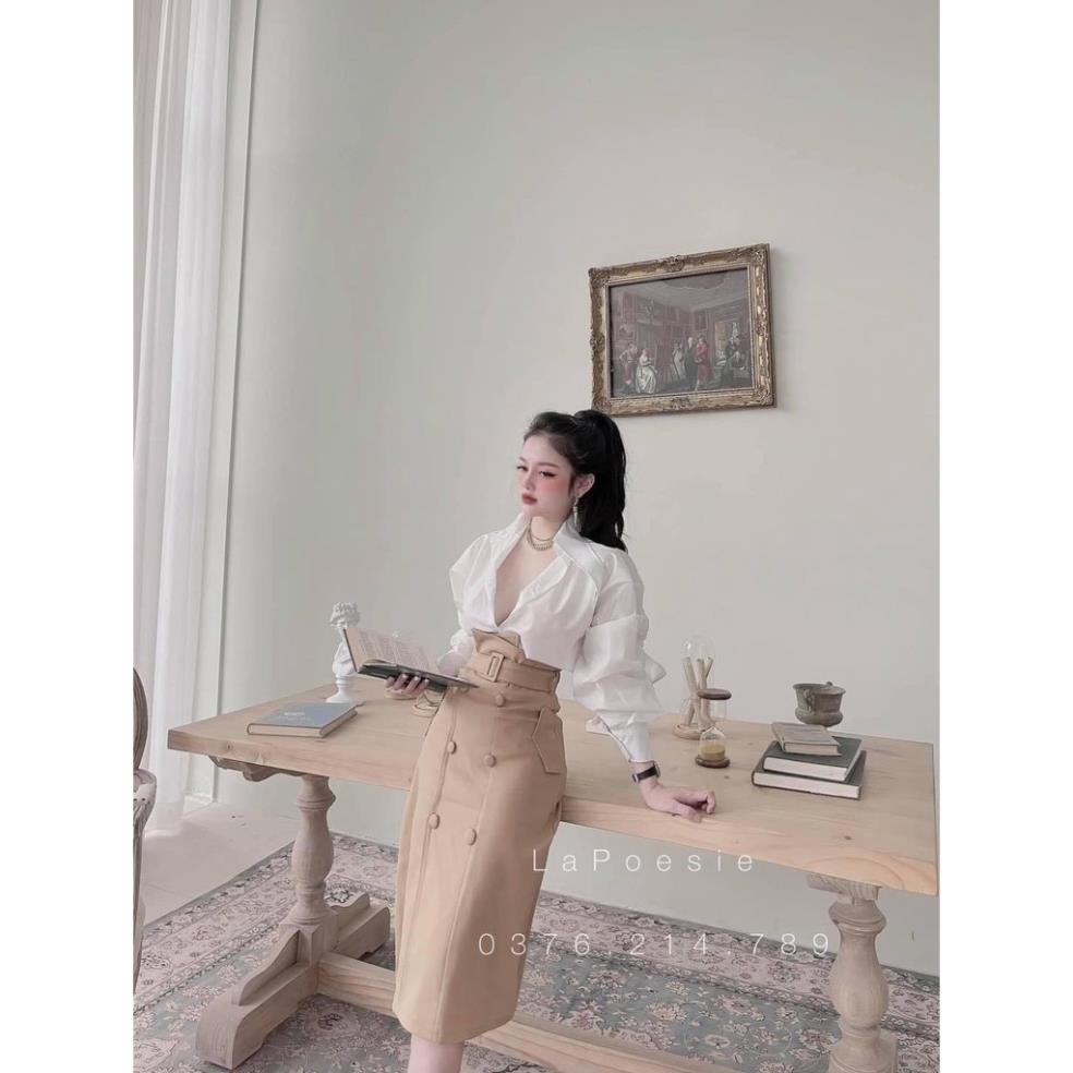 Set đồ nữ cá tính, set váy dài áo sơ mi đi chơi sang chảnh mùa hè đẹp 8A00075 THVVN | BigBuy360 - bigbuy360.vn