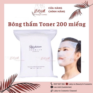 Bông thấm toner đắp mask kéo dãn 200 miếng