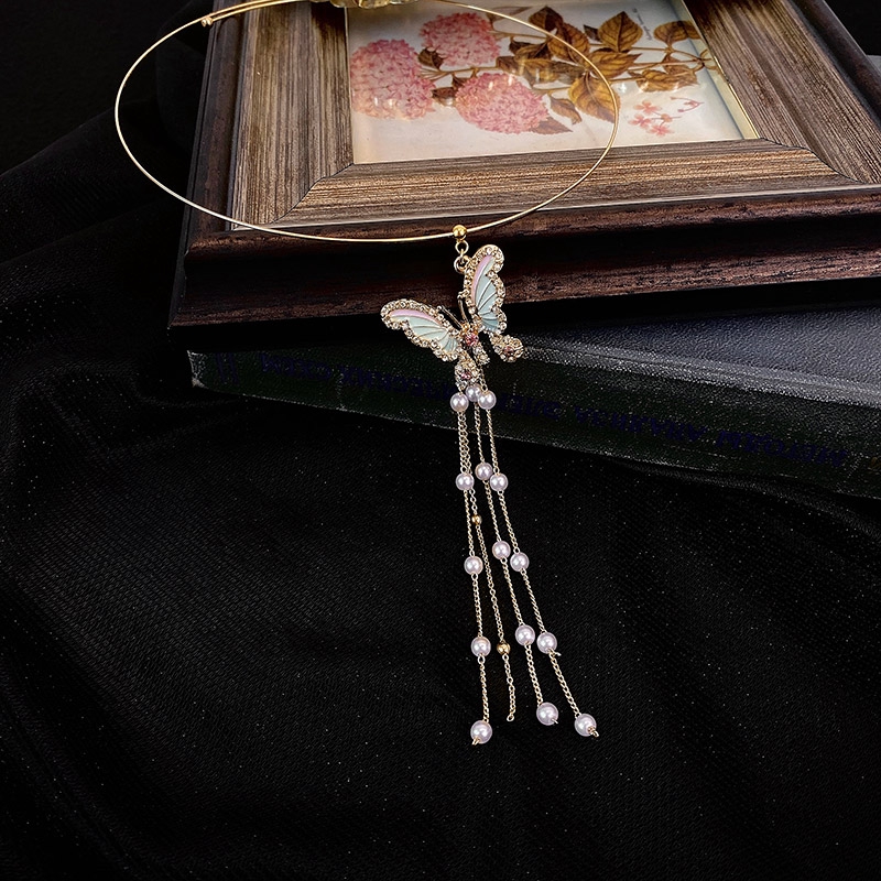 Vòng Cổ Choker Hình Bướm Đính Ngọc Trai | BigBuy360 - bigbuy360.vn