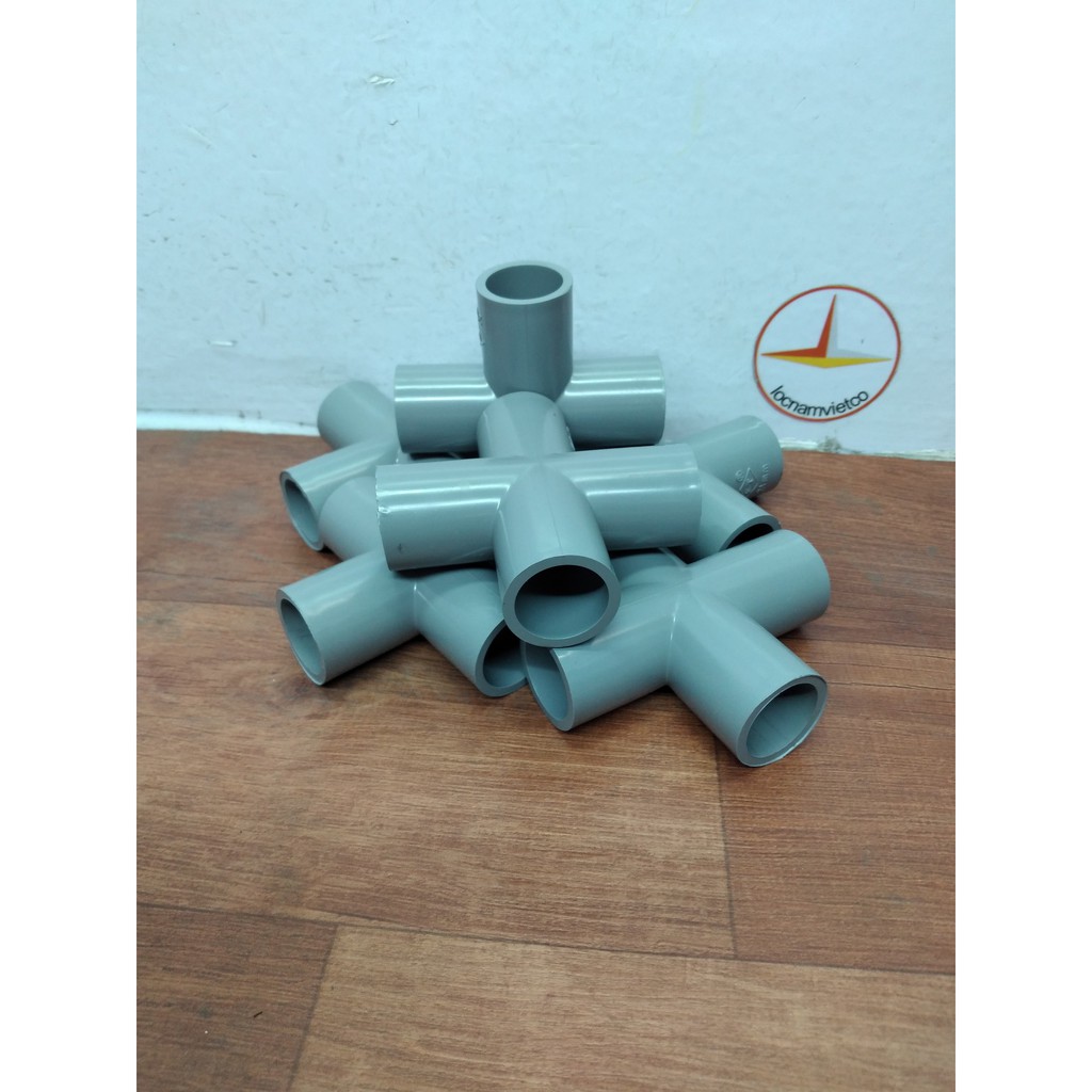 Chữ thập Pvc phi 21