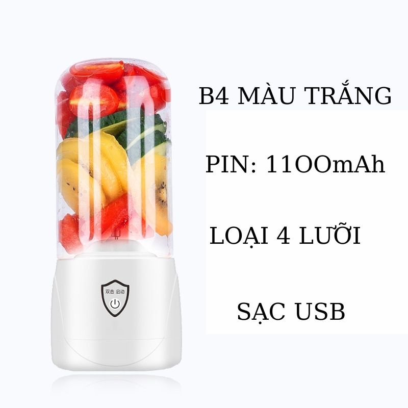 Máy xay sinh tố mini home JUICE sạc usb cầm tay đa năng loại 1 - Bảo hành 1 đổi 1