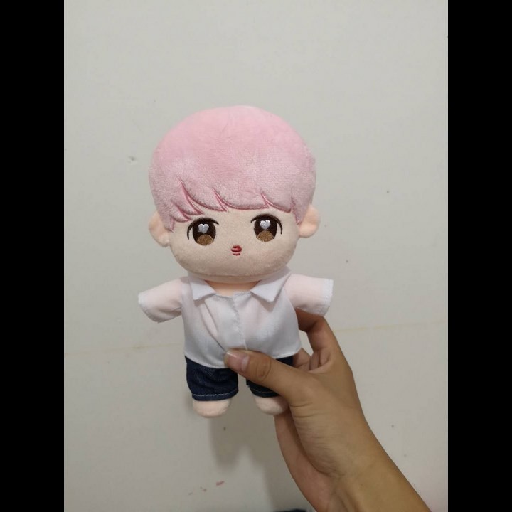 (20cm) Doll jimin tóc hồng 2 mẫu phụ kiện dành cho doll nhóm nhạc idol, anime chibi