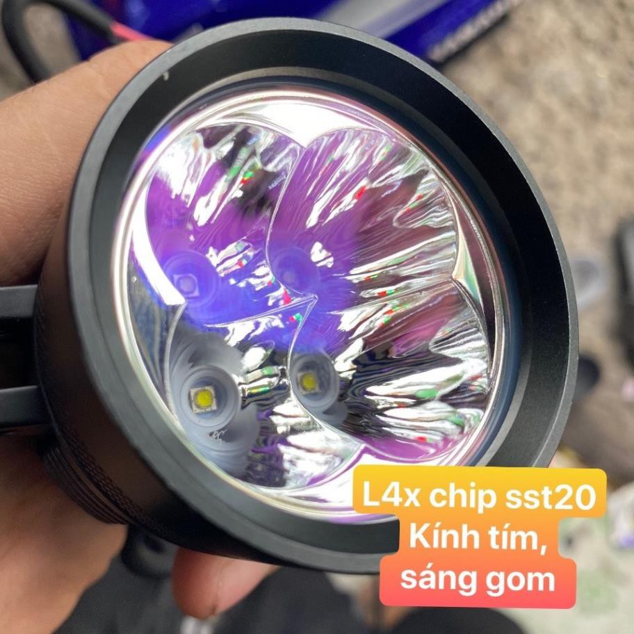 Đèn trợ sáng L4x SST20, kính tím, sáng gom
