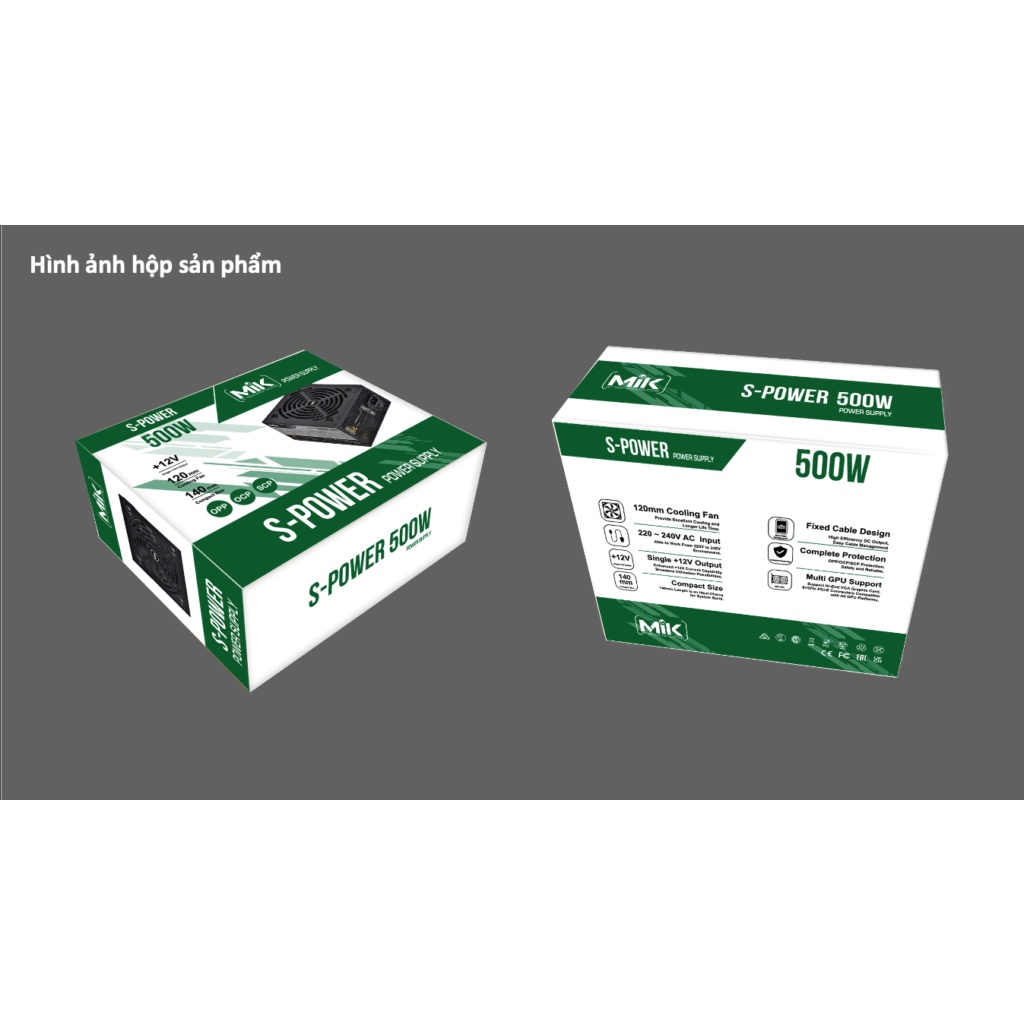 Nguồn máy tính MIK SPower 500W - MIK SPower PSU 500W - Hàng chính hãng