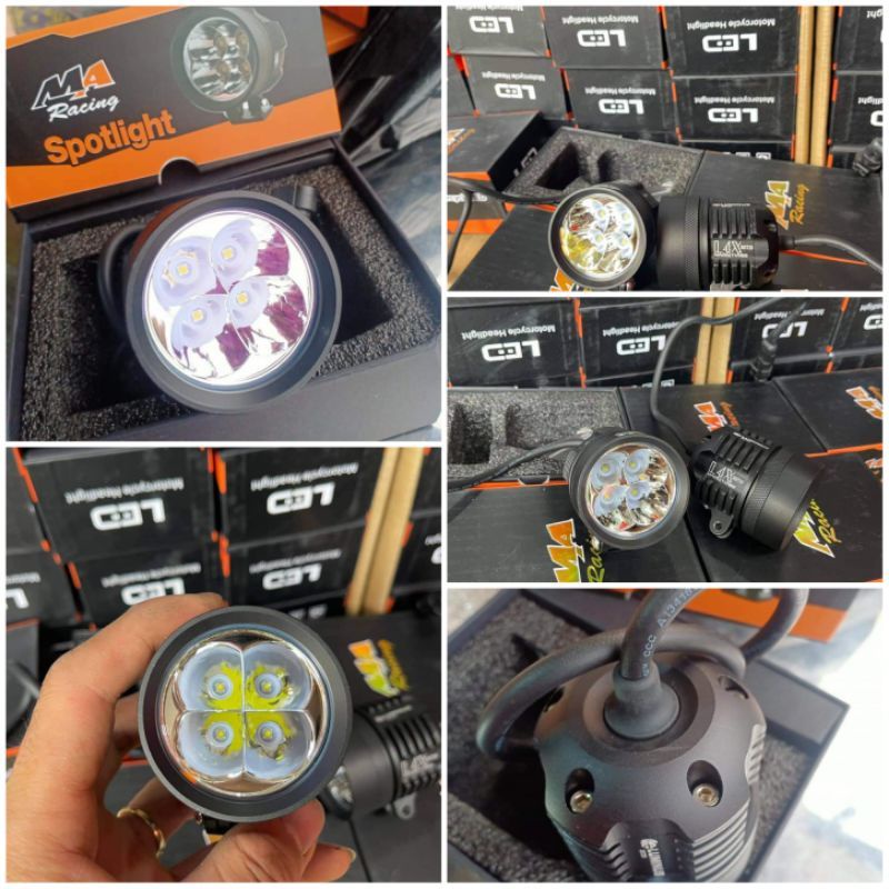 đèn trợ sáng l4x chíp sst20 luminus kính tím BH 1 năm