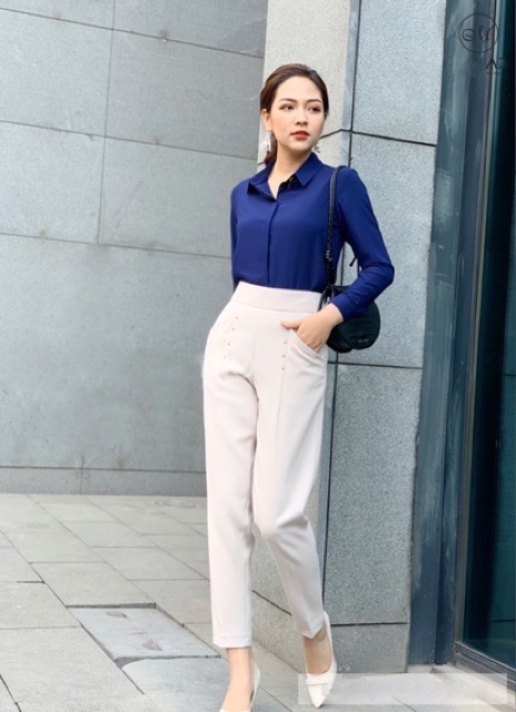 [ Mã FAMAYWA giảm 10K đơn 50K] Quần baggy nữ công sở mã mới 8 đinh siêu Hot | BigBuy360 - bigbuy360.vn