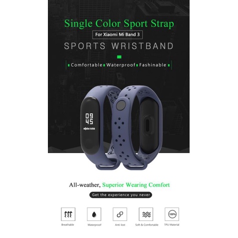 Dây đeo miband Mijobs thể thao Xiaomi Miband 3 4