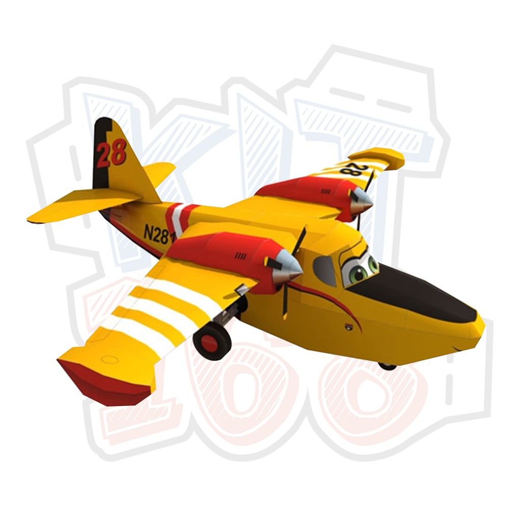 Mô hình giấy Anime Cartoon máy bay Dipper - Planes 2