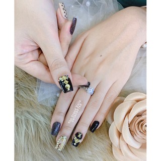 nail box press on nail design LV luxury móng úp thiết kế Lv sang chảnh inbox chọn shape &size đầy đủ phụ kiện CÓ NOW SHI
