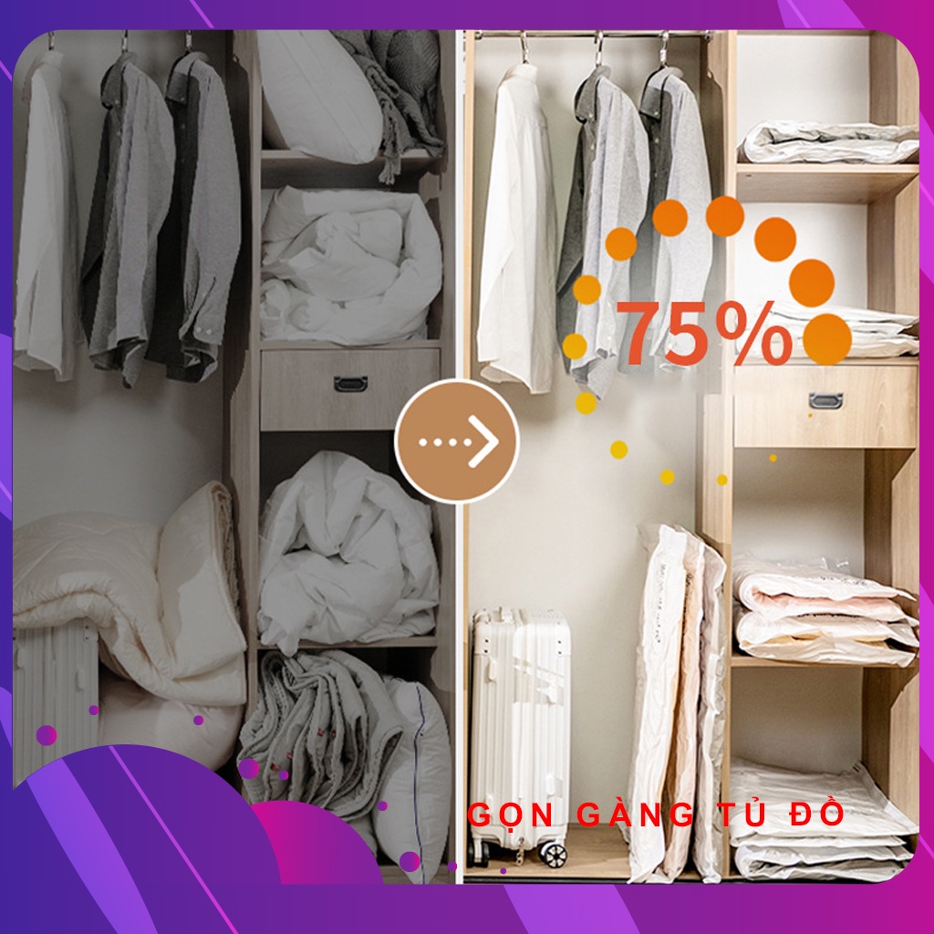 Túi hút chân không đựng chăn màn gối, quần áo tiết kiệm không gian Master Store
