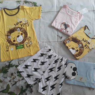 Combo 5 set cotton xuất Hàn túi zip