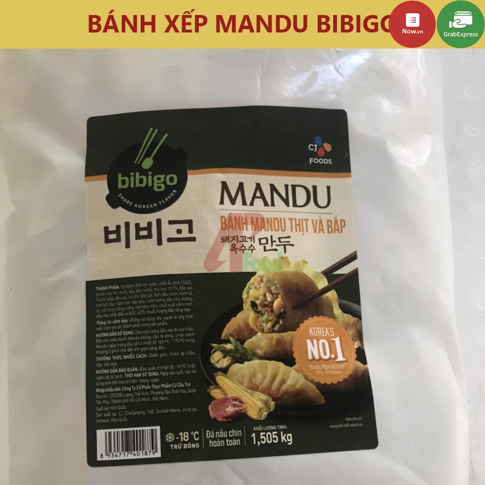 Bánh Xếp Mandu - Bibigo - 1.5KG - Thịt/Thịt Bắp/Hải Sản