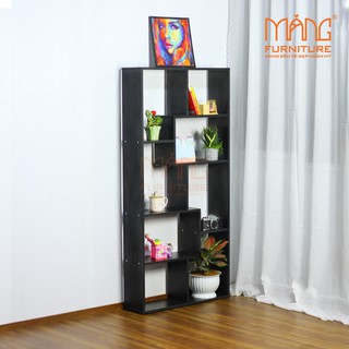 Kệ Sách Gỗ / kệ sách đứng ( có 3 màu lựa chọn trắng -đen- vân gỗ) KS04